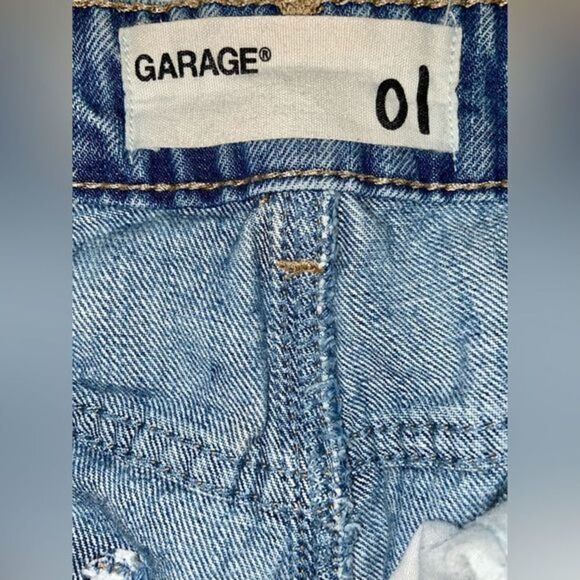 Women’s Garage festival with embroidery flowers light blue jean shorts size 01‎ - Picture 8 of 9